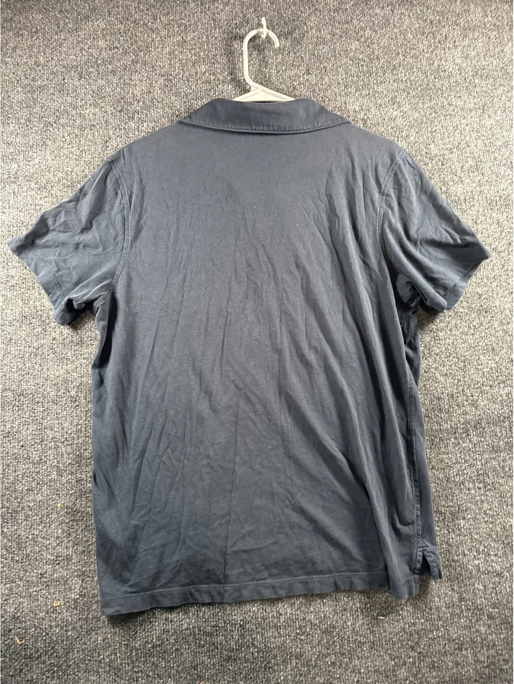 J.Crew Washed Polo Shirt Men's M Black Short Sleeve Cotton Pocket Casual